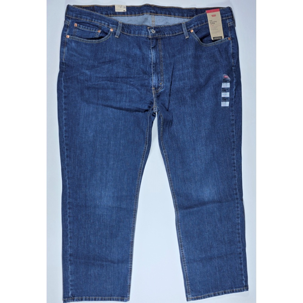 Levis‎ 541 Athletic Taper Jeans Men's 50x32 Big & Tall Dark Wash Indigo Stretch